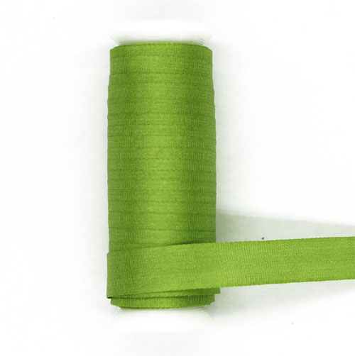 715 - Seidenbändchen 7 mm breit, 10-m-Spule, Farbe: Limette