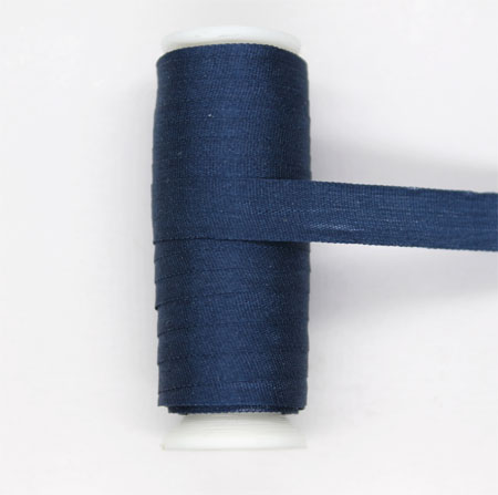714 - Seidenbändchen 7 mm breit, 10-m-Spule, Farbe: Marineblau