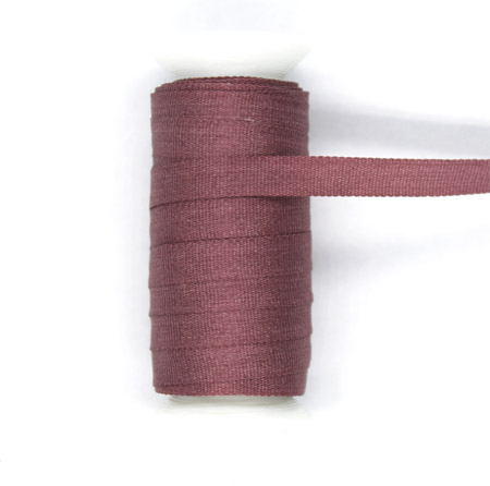 461- Seidenbändchen 4 mm breit, 10-m-Spule, Farbe: Maulbeere