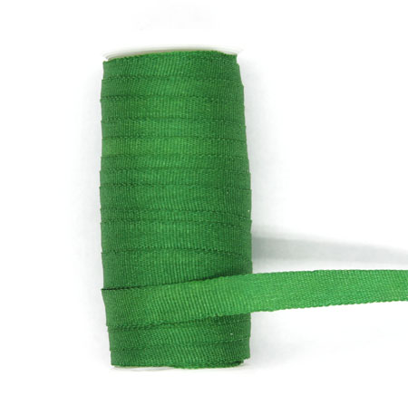 479 - Seidenbändchen 4 mm breit, 10-m-Spule, Smaragdgrün